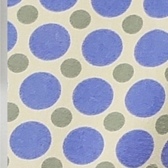 Leslie Fay 1980s Vtg maxi dress blue polka dot w/ short sleeves Summer Flowy - Picture 3 of 11